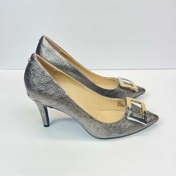 Jones New York Signature Silver Metallic Pointed Toe DIANA Heels Size 7.5M - Picture 10 of 12